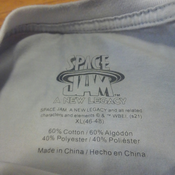 Space Jam Shirt Bugs Bunny XL Gray - Tune Squad - Great Condition/Super Soft - Picture 2 of 8